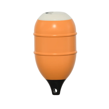 TrapSaver oval bøye i oransje og hvit, utviklet for sikker, synlig og pålitelig bruk for all fiske.